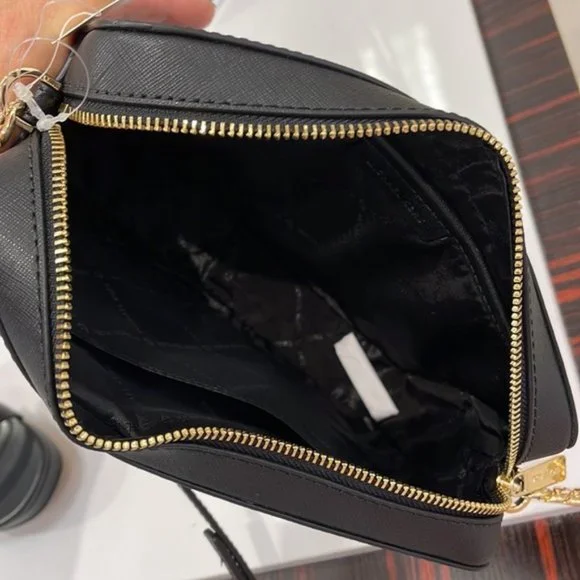 Michael Kors Jet Set Item Large East West Zip Crossbody Leather Black - Picture 12 of 16